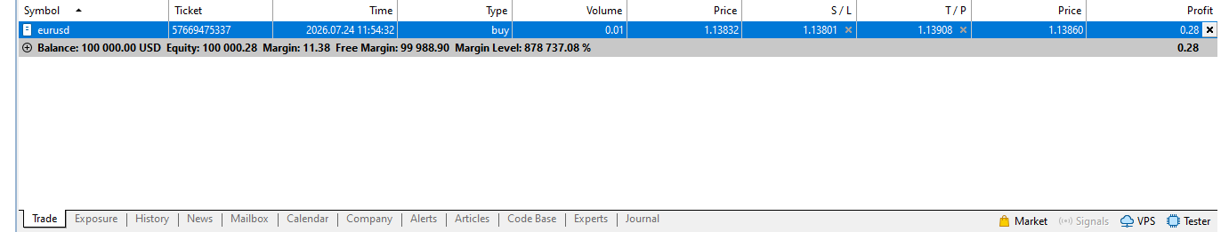 manual closing position on MetaTrader 5